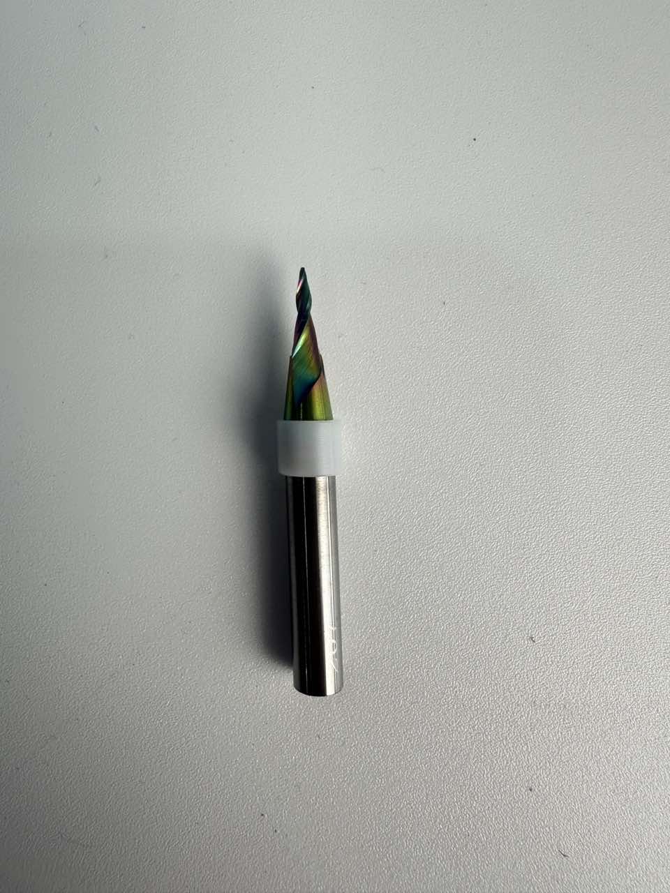 1mm Solid Carbide Tapered Ball Nose End Mill (8° Taper, Standard Length)