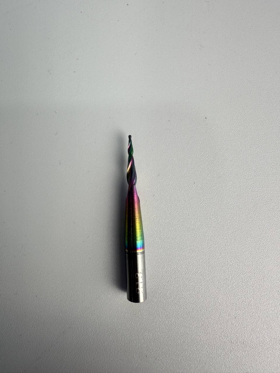 1mm Solid Carbide Tapered Ball Nose End Mill (5° Taper, Standard Length)