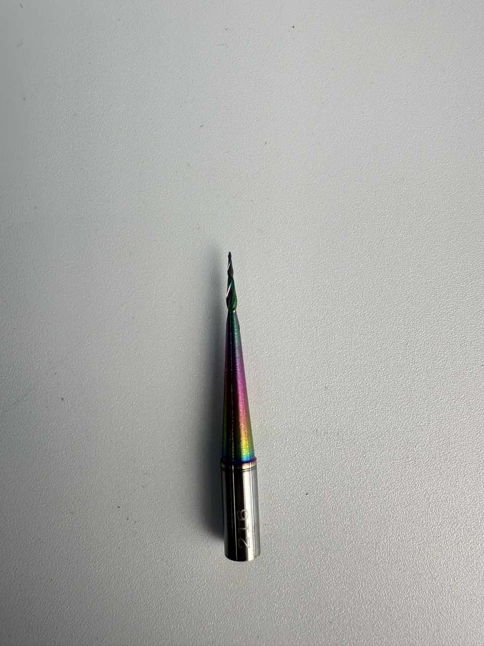 0.5mm Solid Carbide Tapered Ball Nose End Mill (5° Taper, Standard Length)