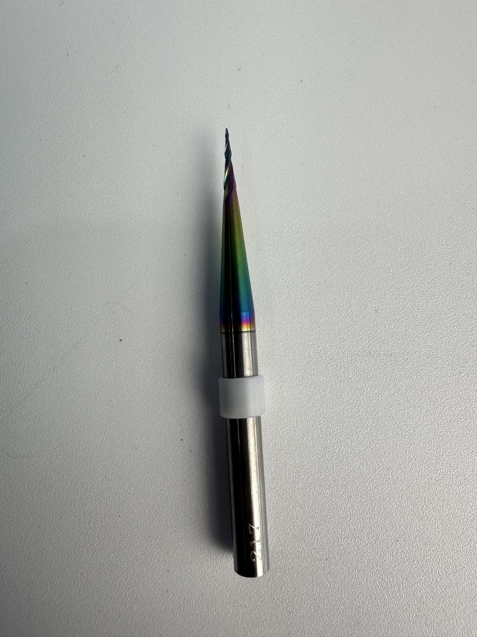 0.5mm Solid Carbide Tapered Ball Nose End Mill (5° Taper, Extended Length)